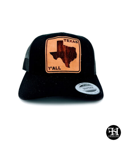 "Texas Y'all" Large Patch Snapback Hat - Front