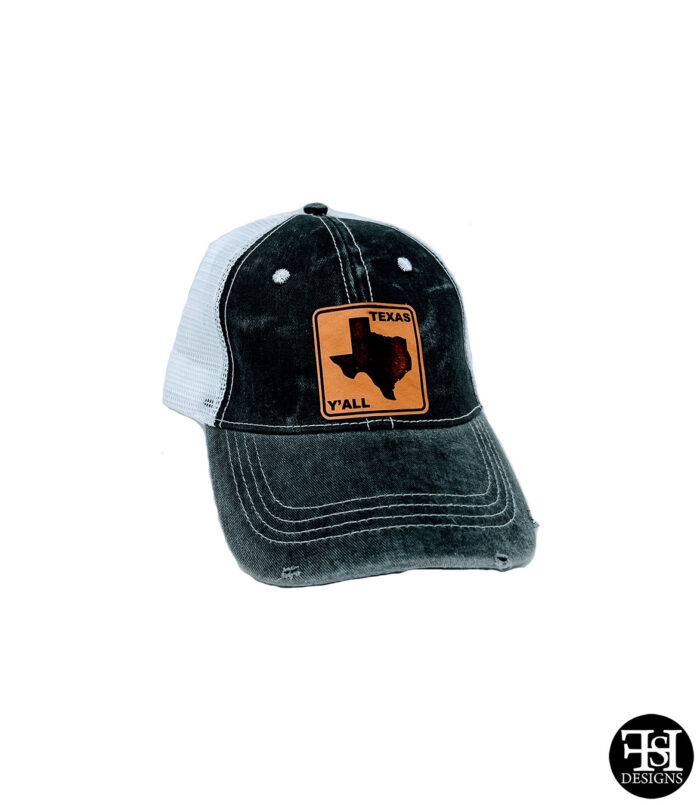 Black and White "Texas Y'all" Snapback Hat