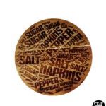 "Salt Pepper Sugar Napkins" Acacia Lazy Susan