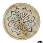 Artistic Floral Pattern Whitewash Lazy Susan