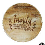 "Family A Little Bit of Crazy, A Little Bit of Loud & A Whole Lot of Love" Beaded Edge Lazy Susan