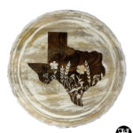 Floral Texas Whitewash Lazy Susan