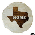 Texas "Home" Whitewash Lazy Susan