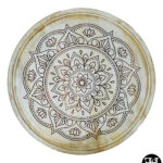 Mandala Art Whitewash Lazy Susan
