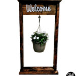 "Welcome" Hanging Plant Stand