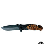 Paisley Bandana Pattern 3.5" Olive Wood Handle Folding Pocket Knife