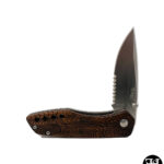 Topographic 3.5" Zebra Wood Folding Pocket Knife