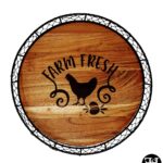 "Farm Fresh" Chicken Wire Round Tray