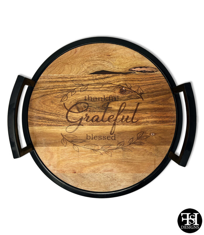 Grateful, Thankful, Blessed Serving Tray