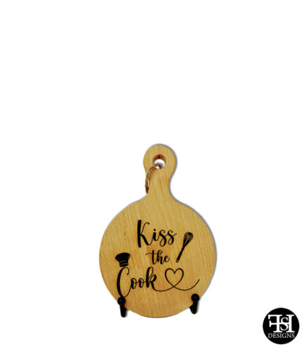 "Kiss the Cook" Small Wood Sign