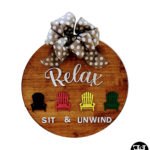 "Relax - Sit & Unwind" Large Door Wreath