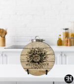"Maybe She's A Wildflower" Small Circle Wood Sign