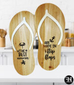 "The Best Memories Are Made In Flip Flops" Large Flipflops Wood Sign