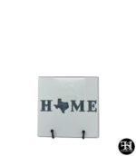 "Home" Texas 6" White Tile Sign