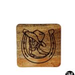 Horseshoe Art Wood Stand