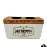 "Fresh & Clean Bathroom - Wash - Flush - Brush - Floss" Toothbrush Holder