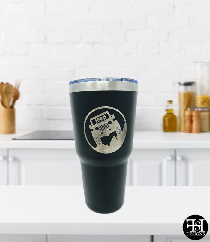 Jeep Circle Black Large Tumbler