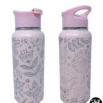 Flowers Pattern Full Wrap Pink Insulated Jug