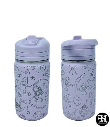 Outer Space Pattern Full Wrap Light Purple Insulated Jug