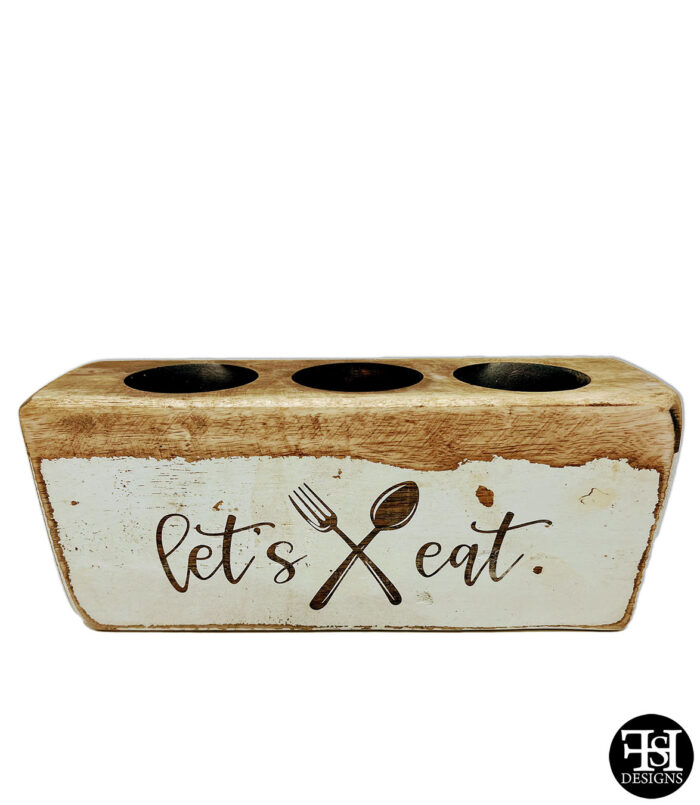 "Let's Eat" Utensil Holder